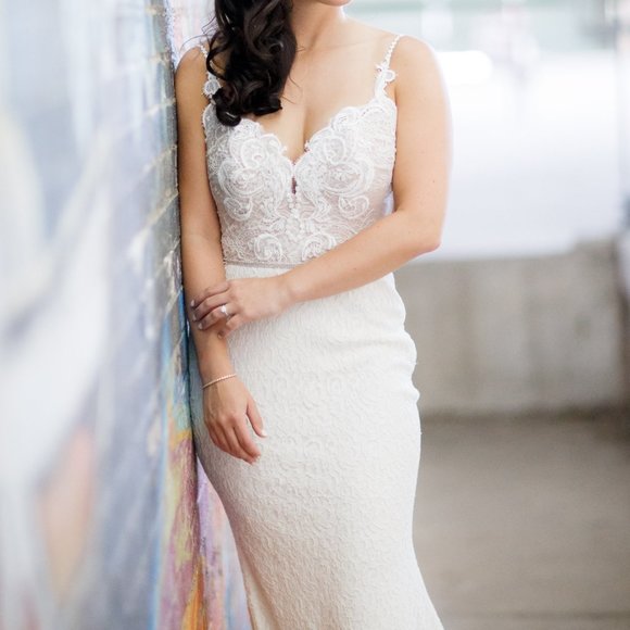 Wedding Dress - low back, spaghetti strap dress - Picture 7 of 16